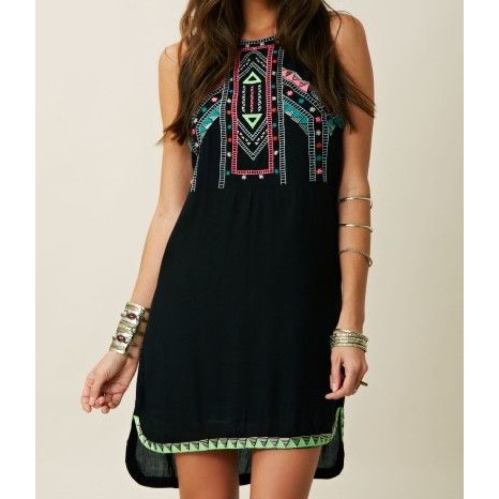 Mara Hoffman Embroidered Shift Dress Aztec Print